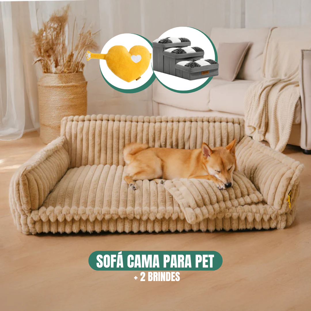 Cama Sofá Pet Ortopédico - O seu pet merece o melhor + Escadinha de Brinde