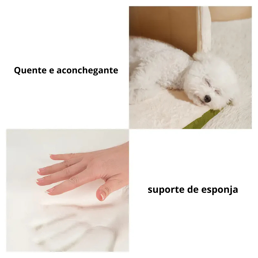 [ÚLTIMAS UNIDADES] Cama Ortopédica Caverna - Escadinha Pet + Pelúcia de BRINDE